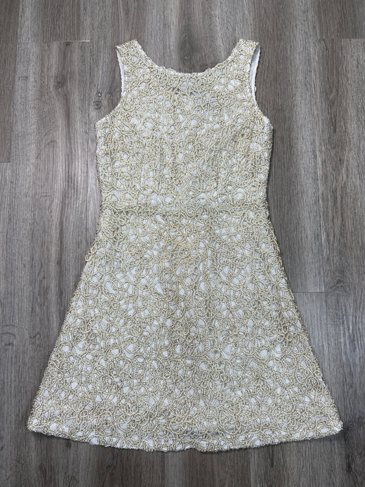 Dress Party Short By Charming Charlie In Gold & White, Size: M