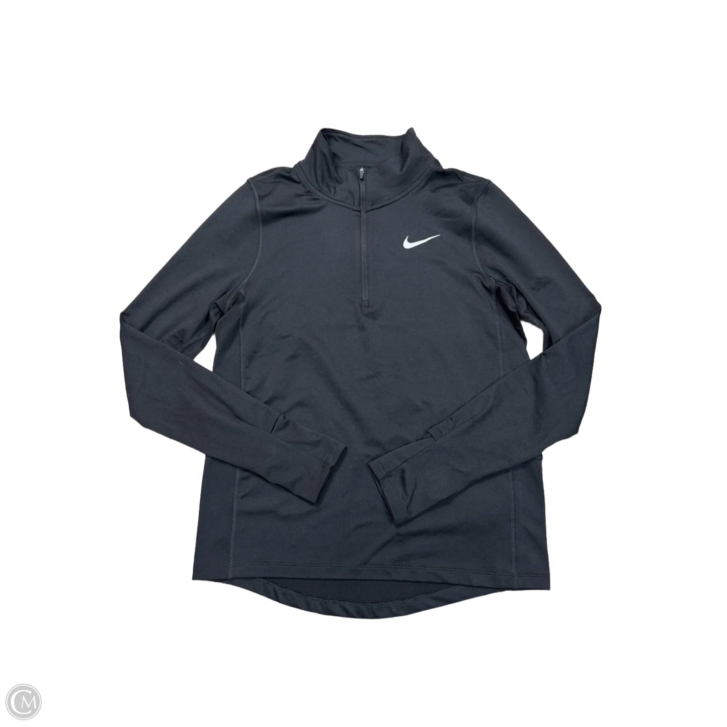 Athletic Top Long Sleeve Collar By Nike Apparel In Black, Size: Xs