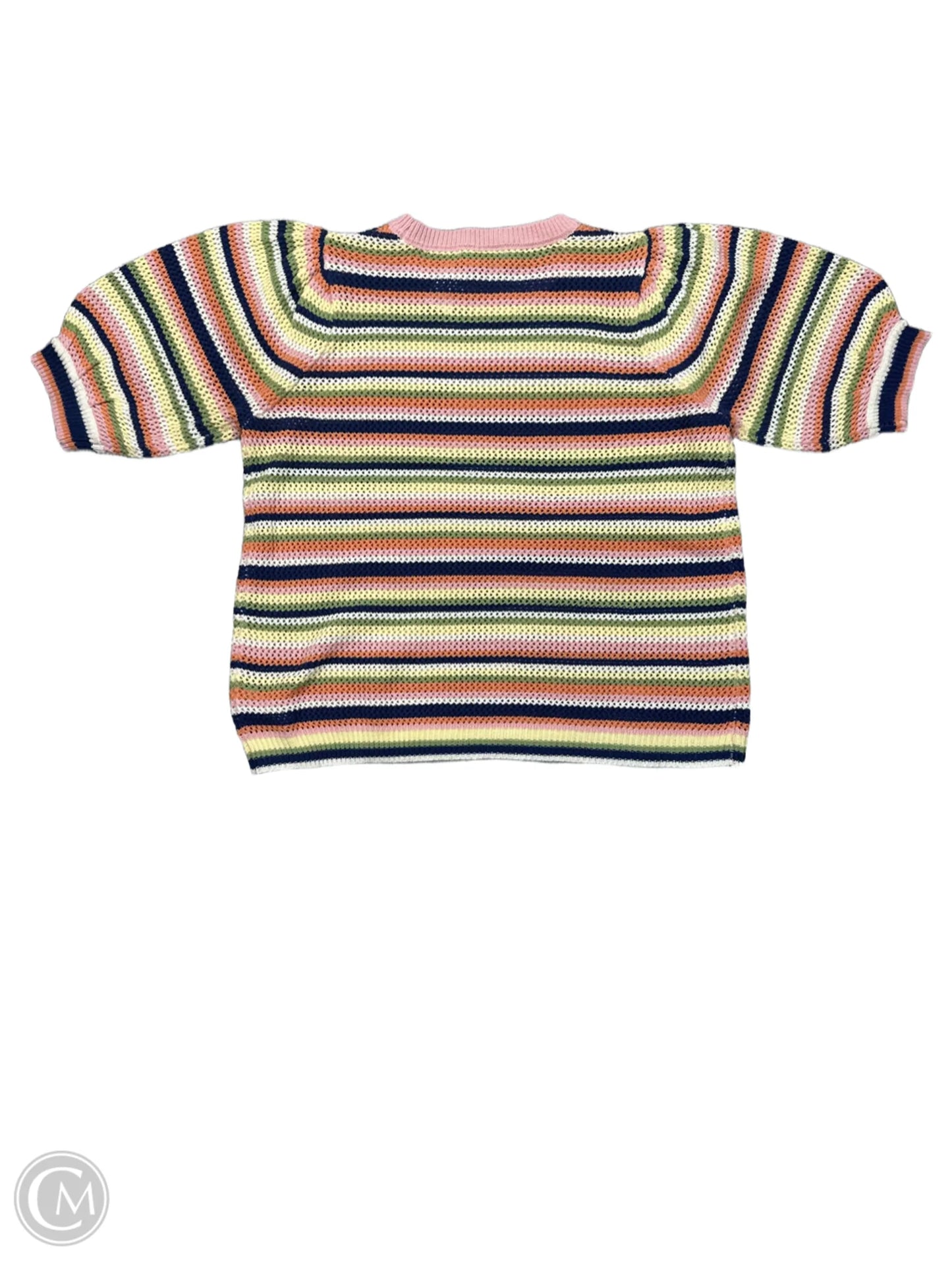 Top Short Sleeve By Eloquii In Striped Pattern, Size: Xl