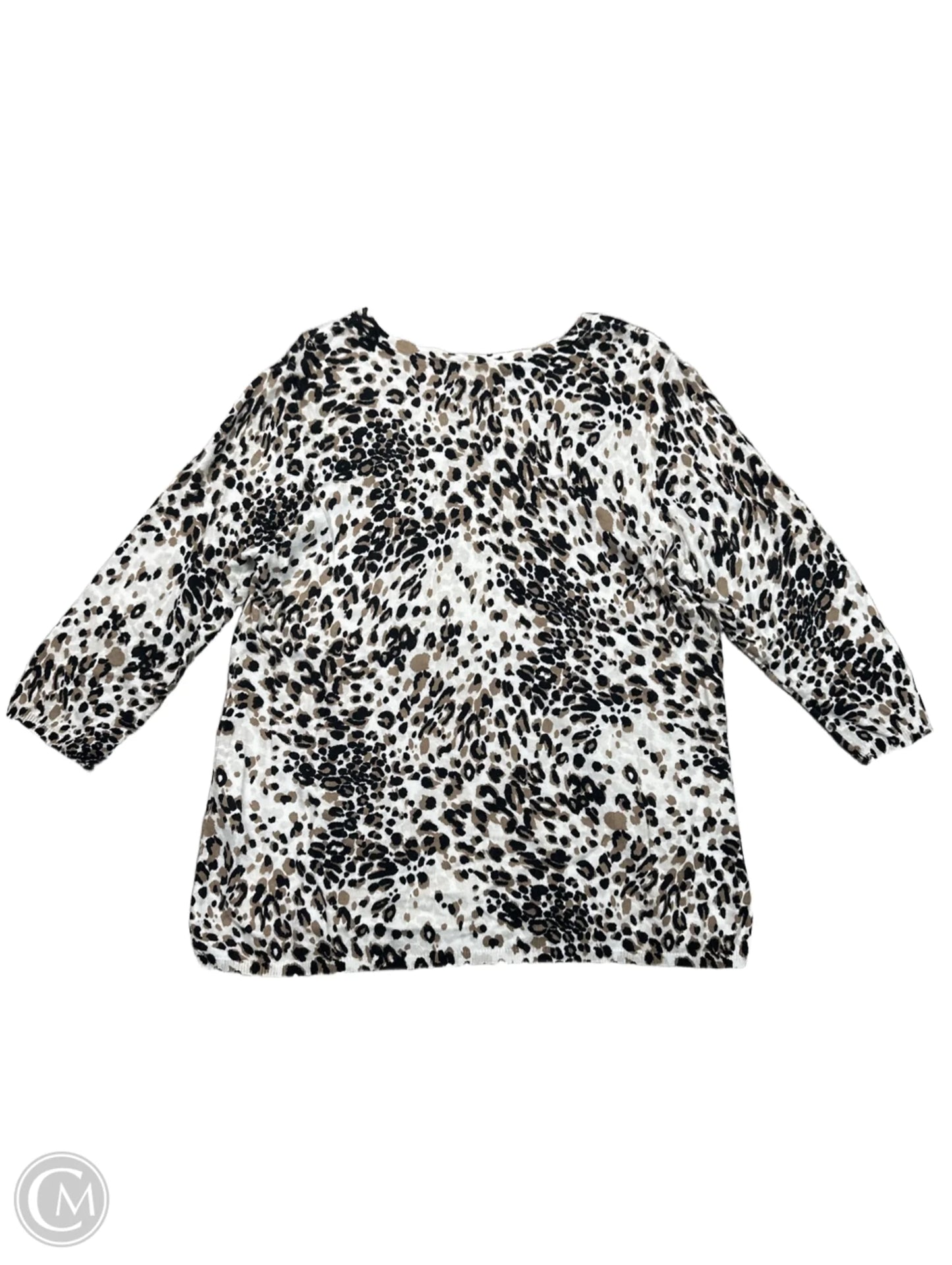 Top Long Sleeve By Chicos In Animal Print, Size: Xl