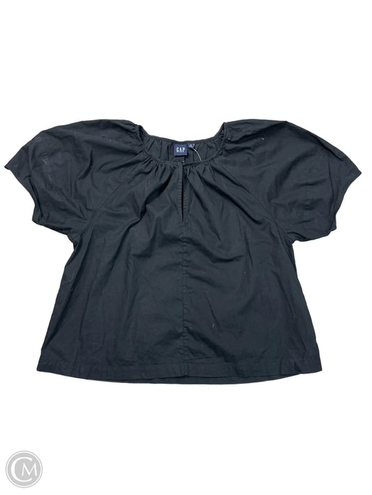 Top Short Sleeve By Gap In Black, Size: M