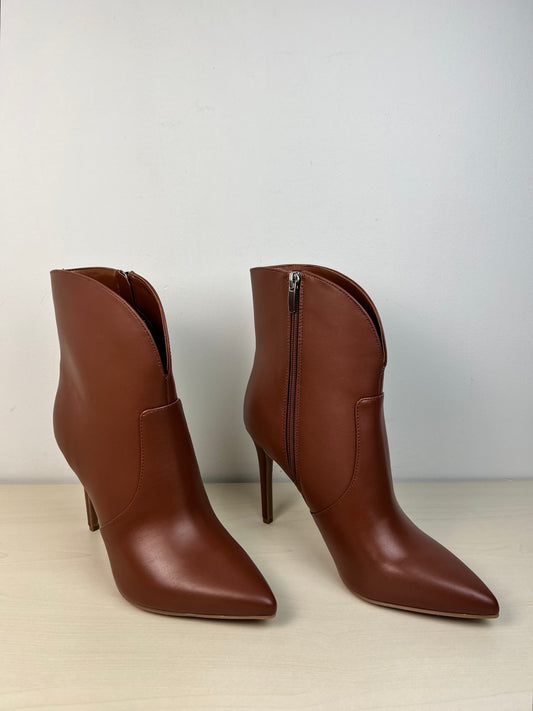 Boots Mid-calf Heels By Nine West In Brown, Size: 8.5