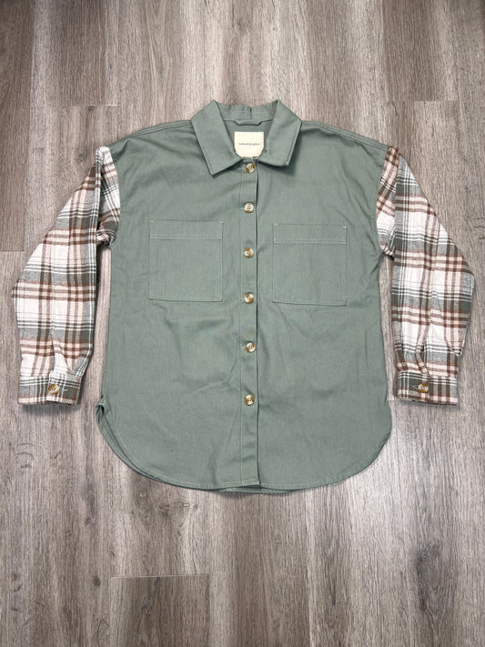 Jacket Shirt By Thread And Supply In Green, Size: M