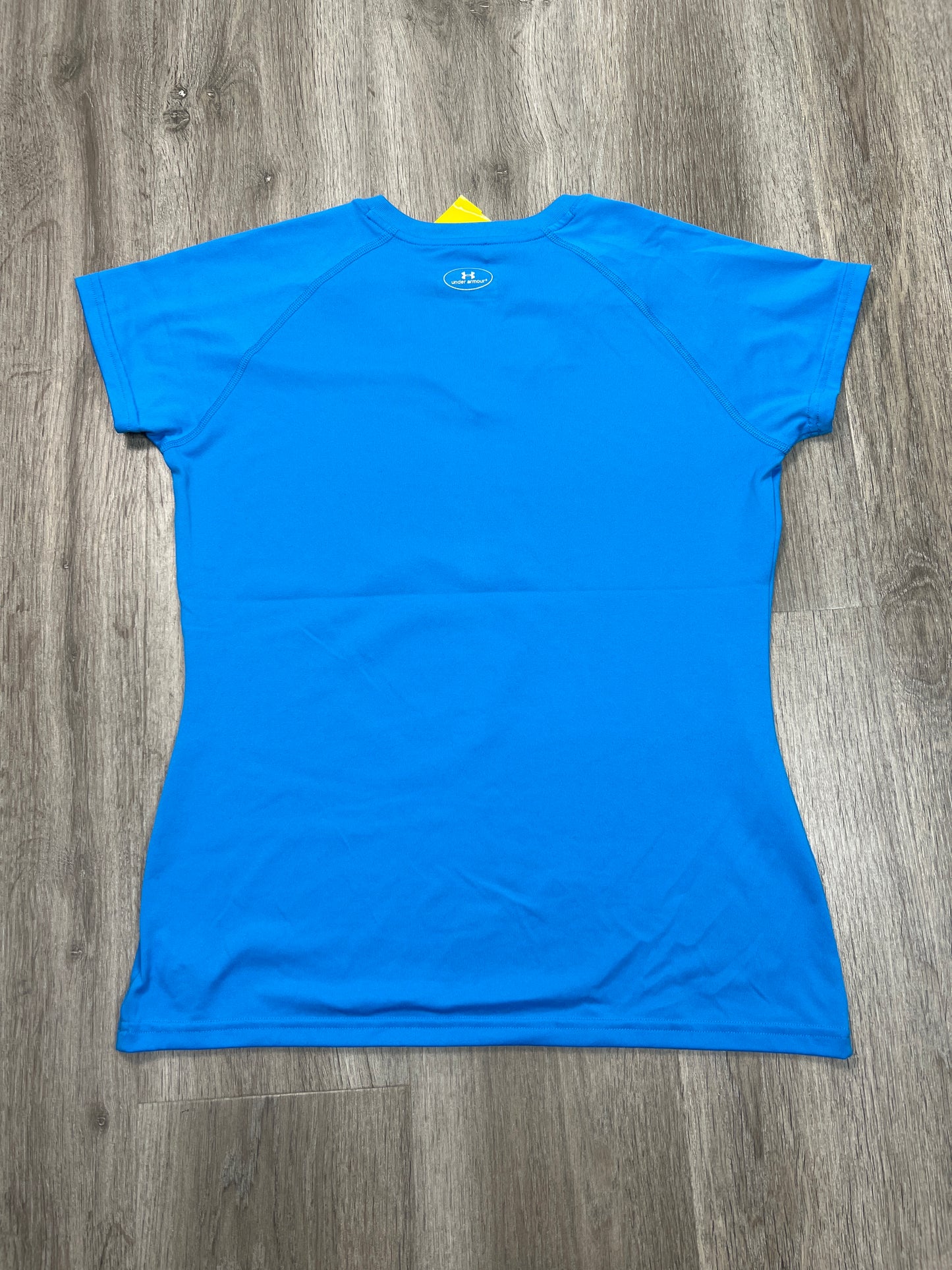 Athletic Top Short Sleeve By Under Armour In Blue, Size: S