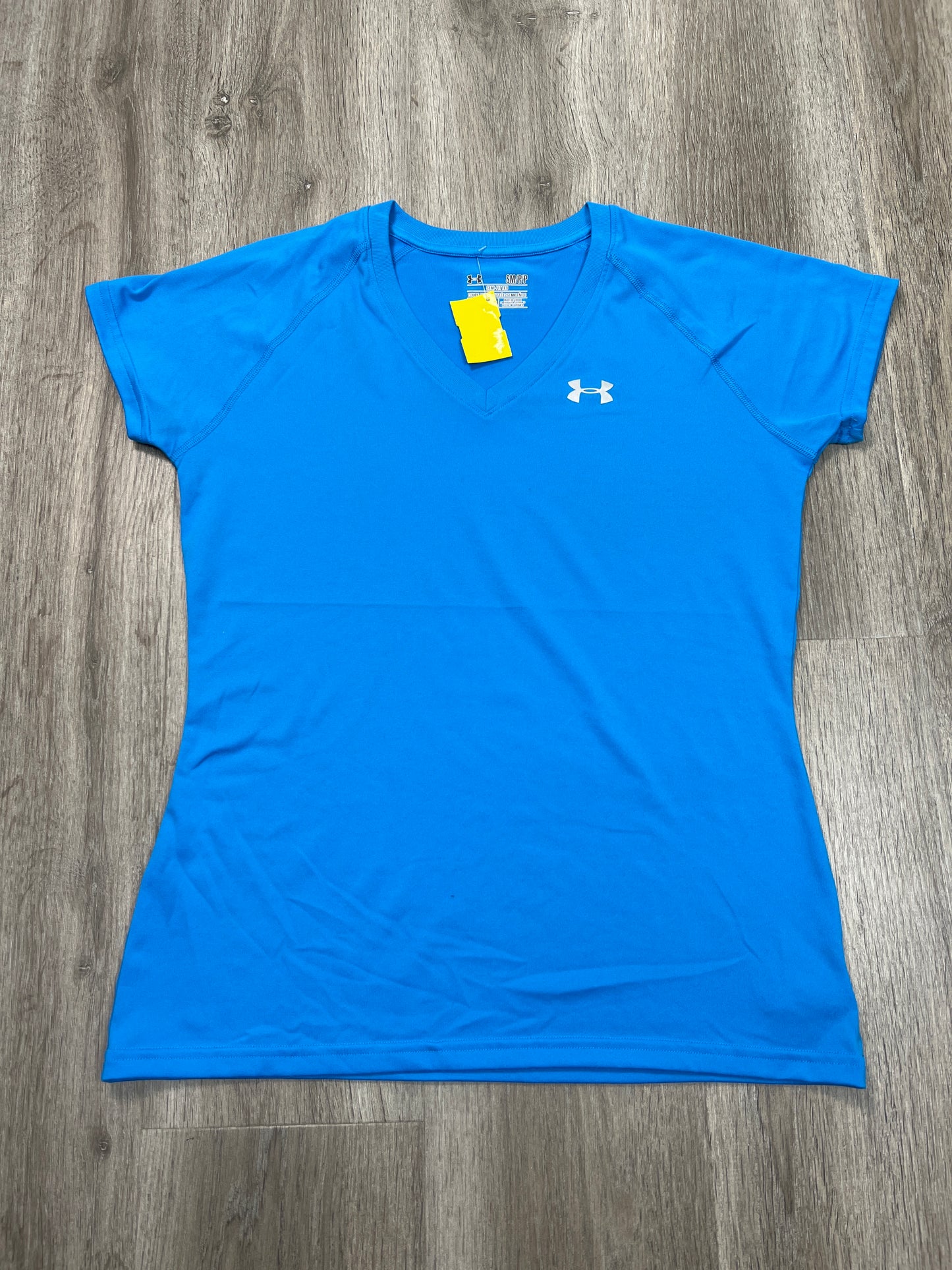 Athletic Top Short Sleeve By Under Armour In Blue, Size: S