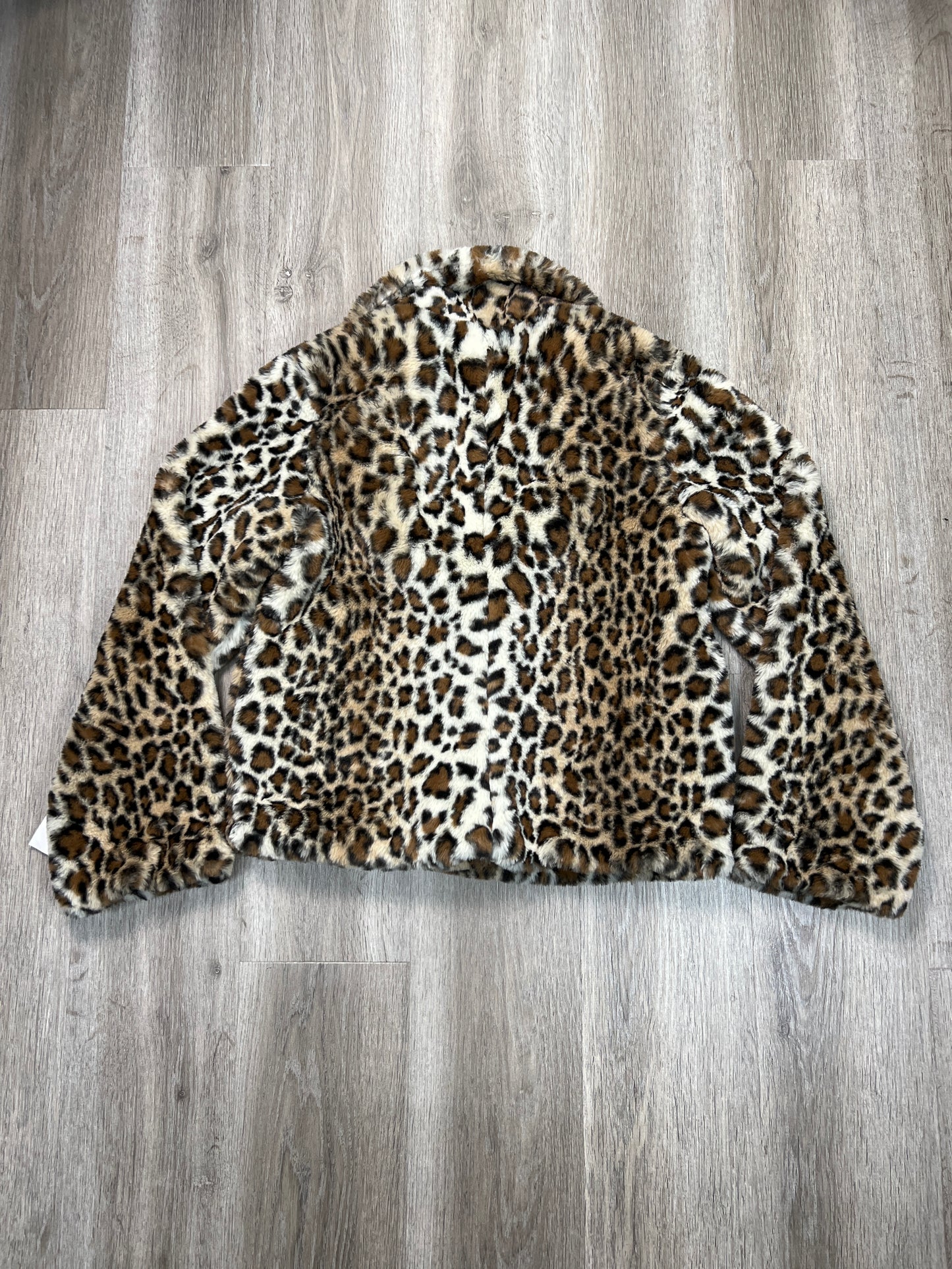 Jacket Designer By Neiman Marcus In Animal Print, Size: M