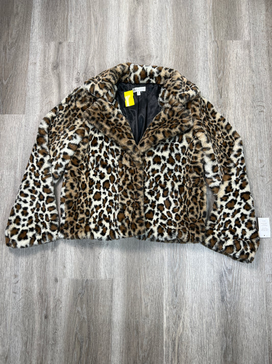 Jacket Designer By Neiman Marcus In Animal Print, Size: M