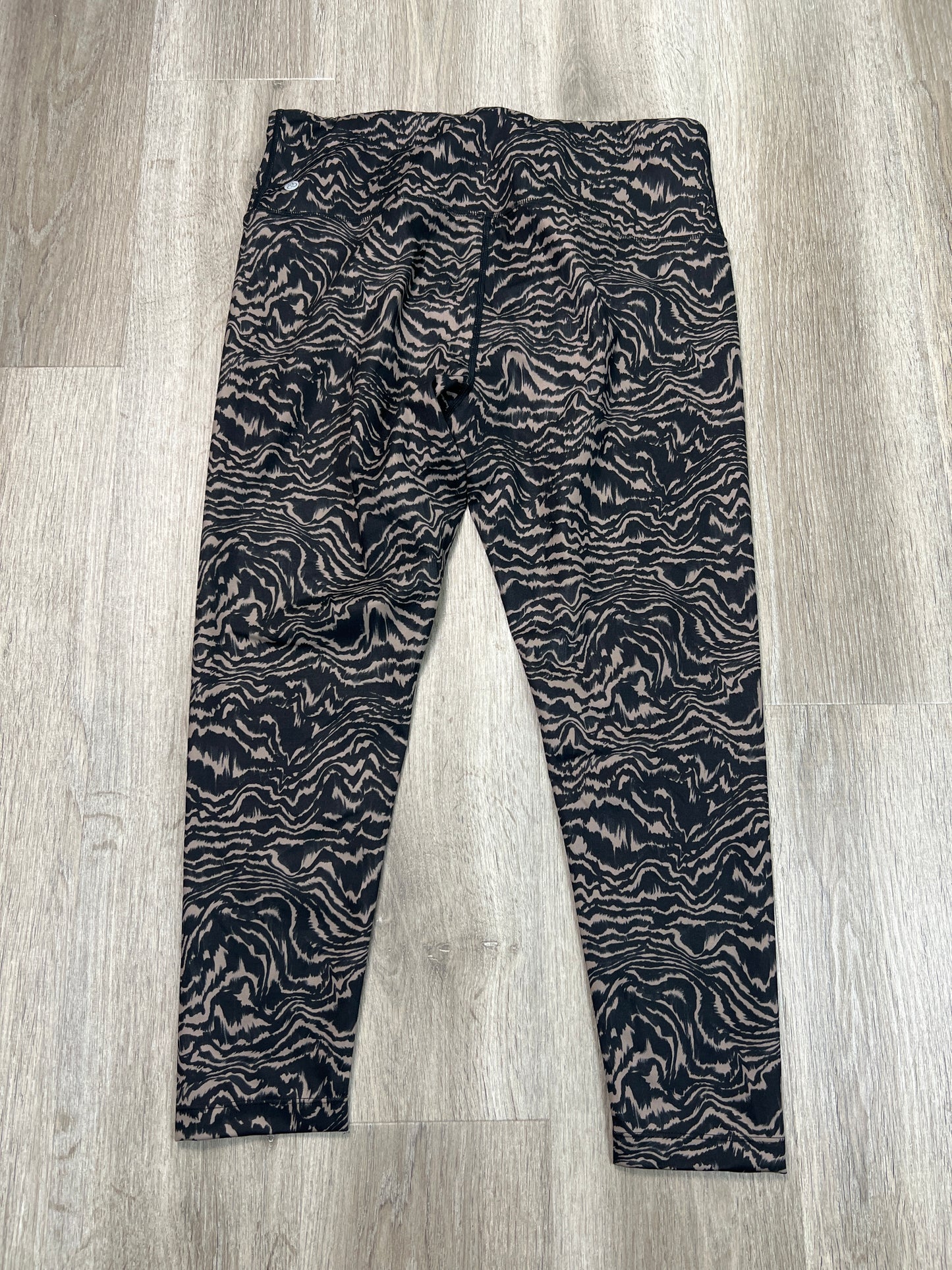 Athletic Leggings By Zella In Black & Brown, Size: Xl