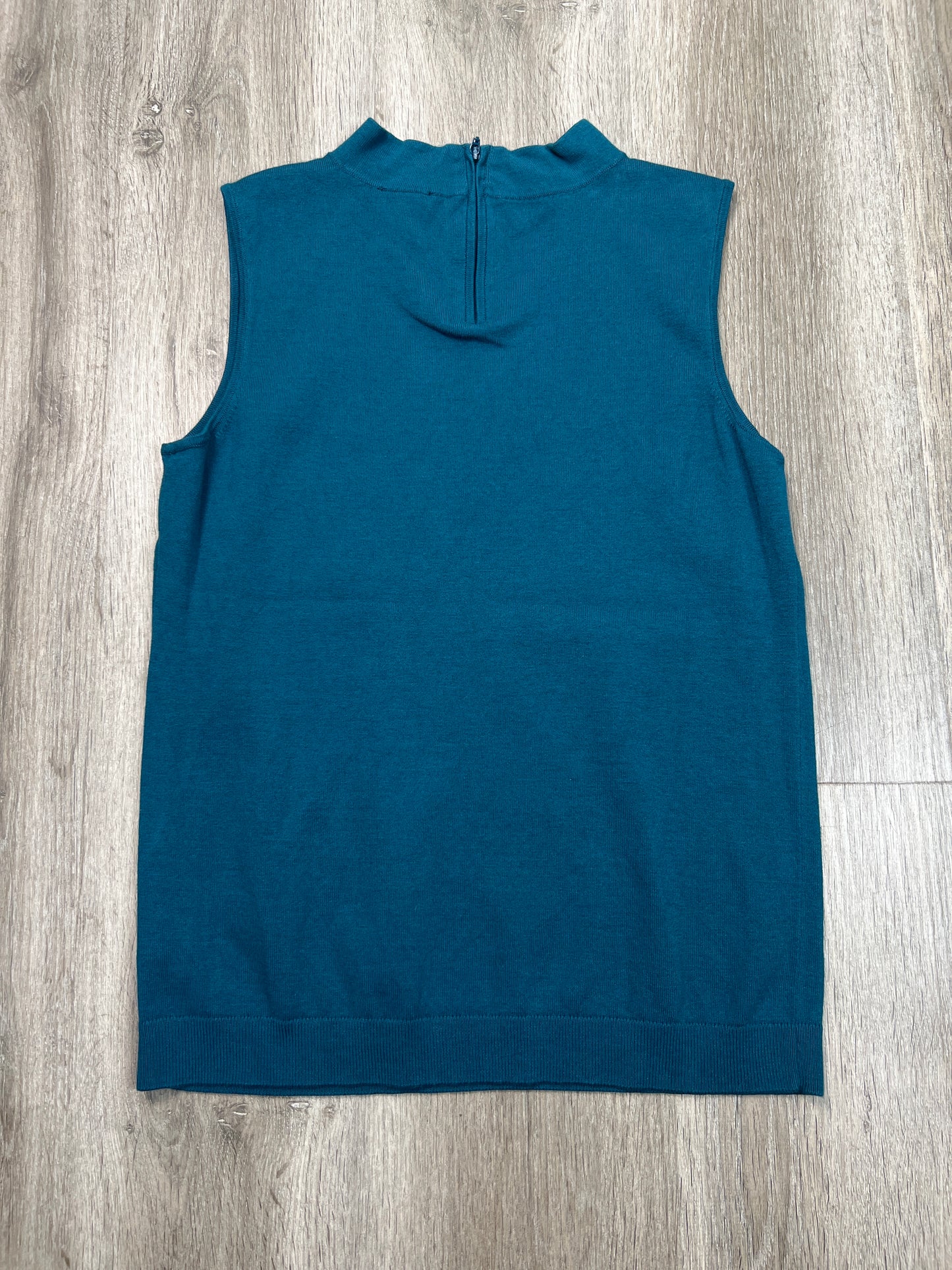 Vest Sweater By Talbots In Teal, Size: Mp