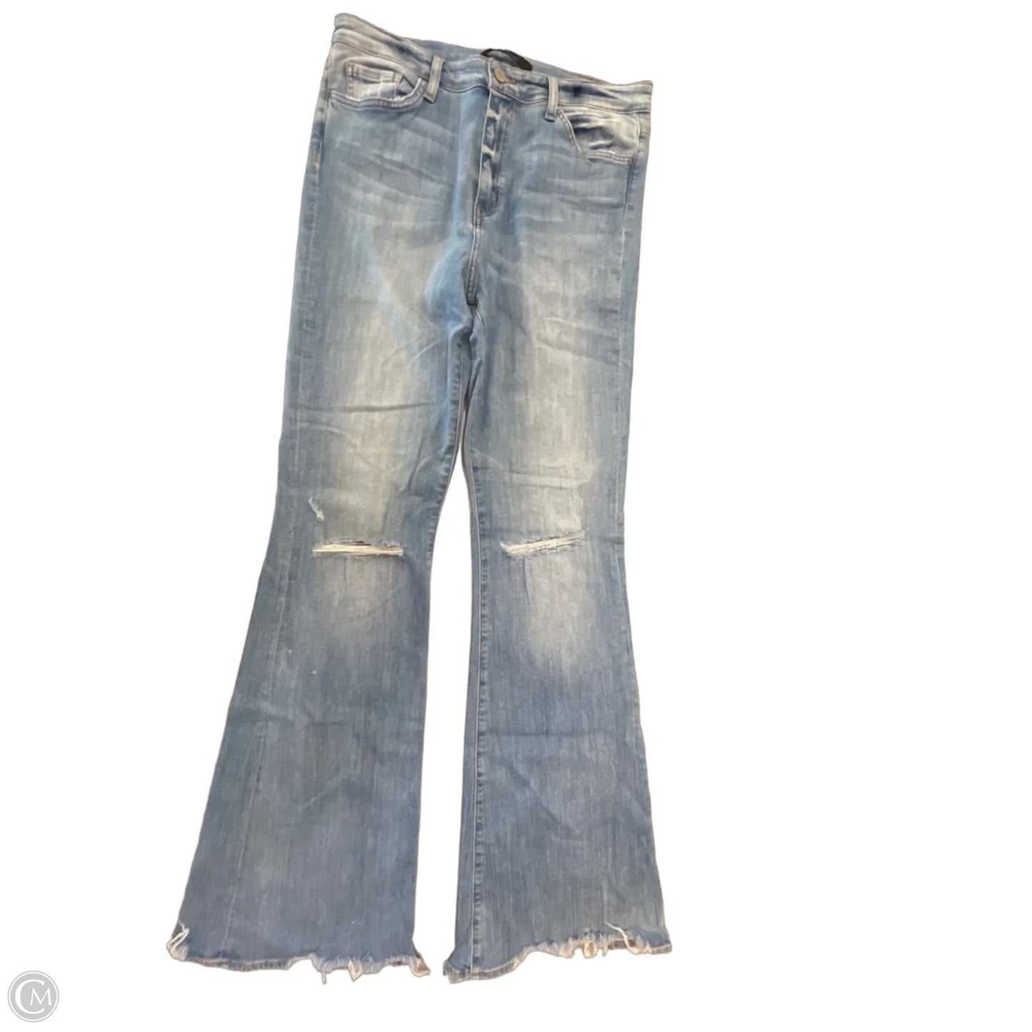 Jeans Flared By Flying Monkey In Blue Denim, Size: 12