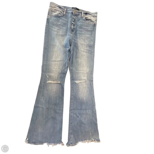 Jeans Flared By Flying Monkey In Blue Denim, Size: 12