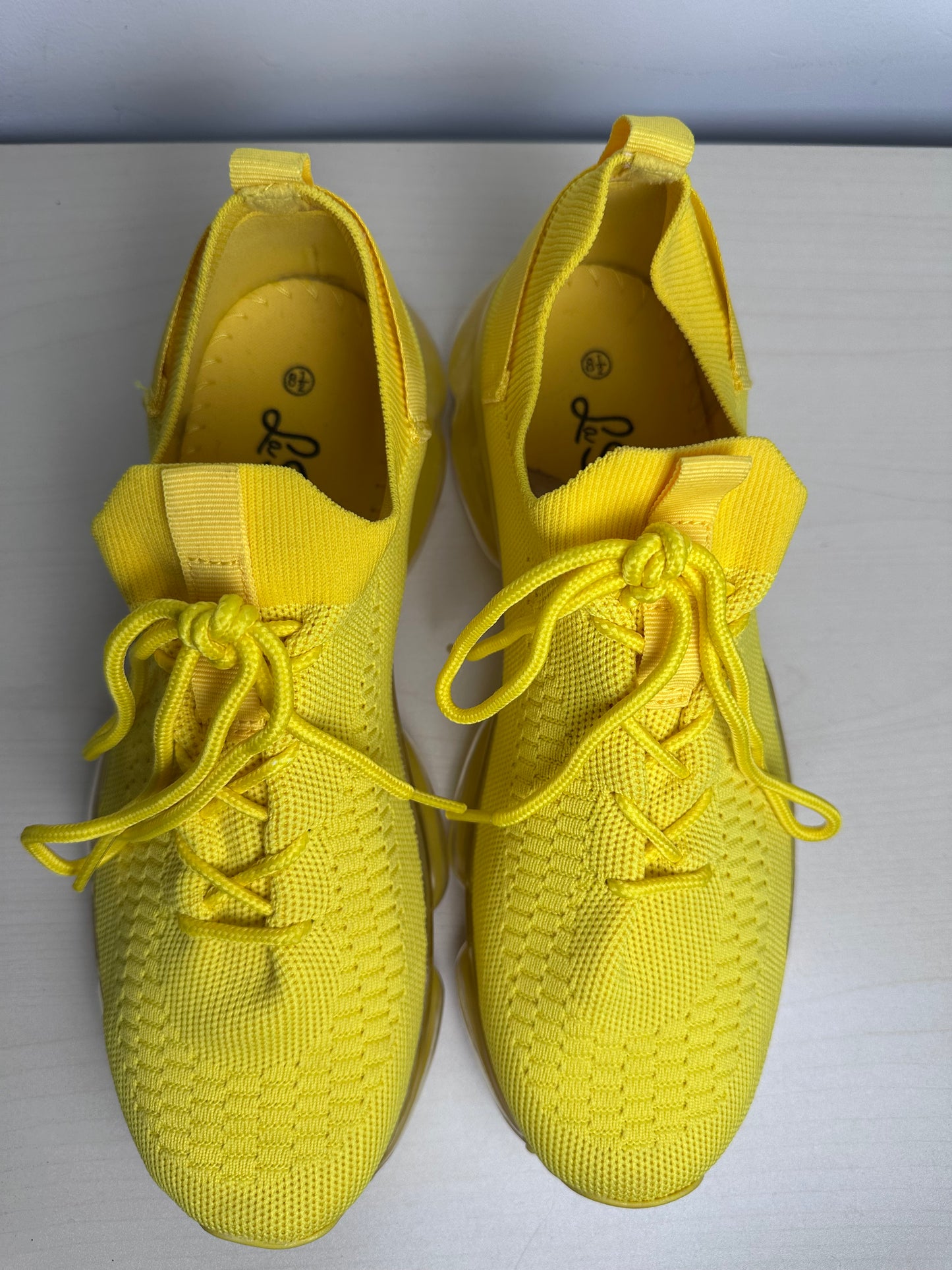 Shoes Athletic By LA SHEELAH In Yellow, Size: 8.5