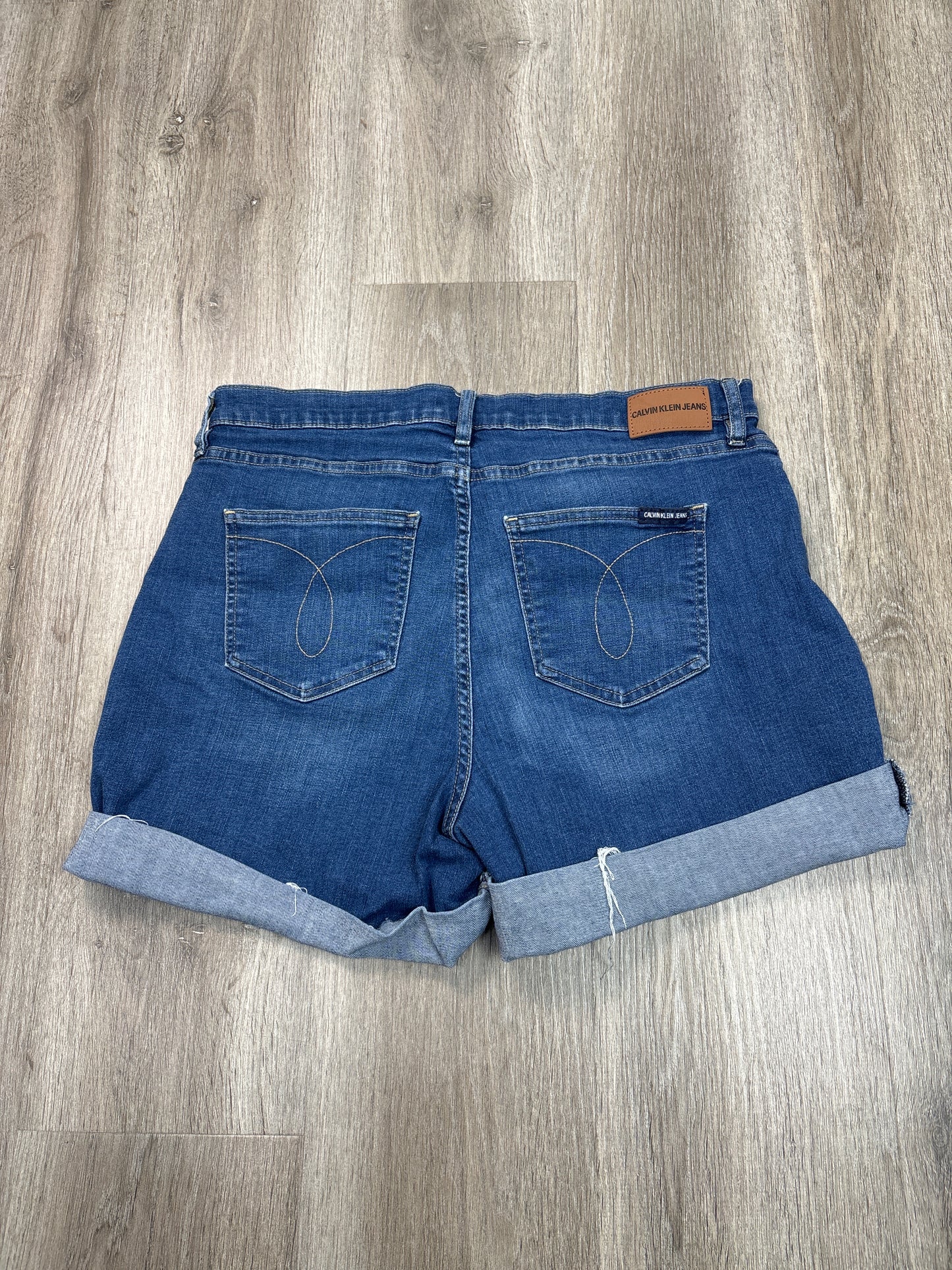 Shorts By Calvin Klein In Blue Denim, Size: 12