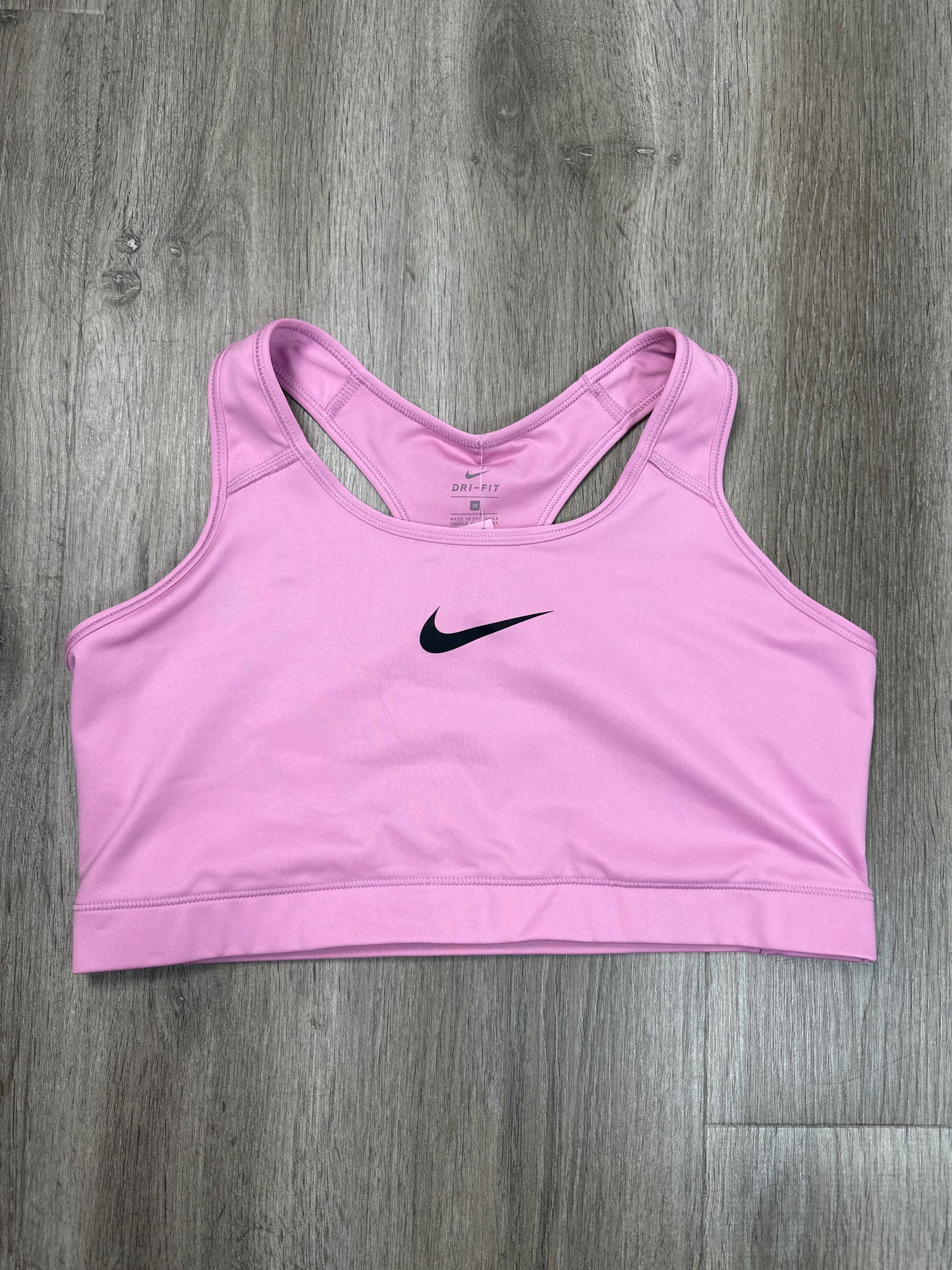 Athletic Bra By Nike Apparel In Pink, Size: 1x