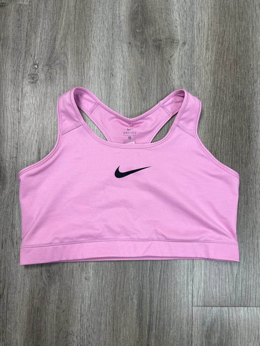 Athletic Bra By Nike Apparel In Pink, Size: 1x