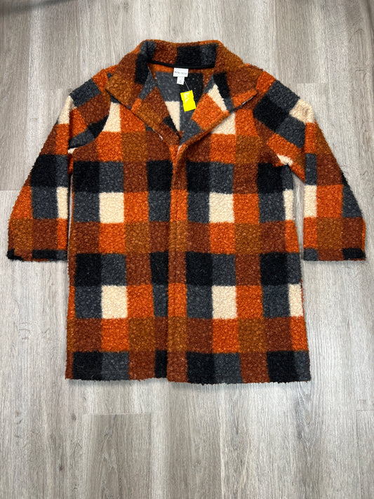 Jacket Faux Fur & Sherpa By Ava & Viv In Plaid Pattern, Size: 1x