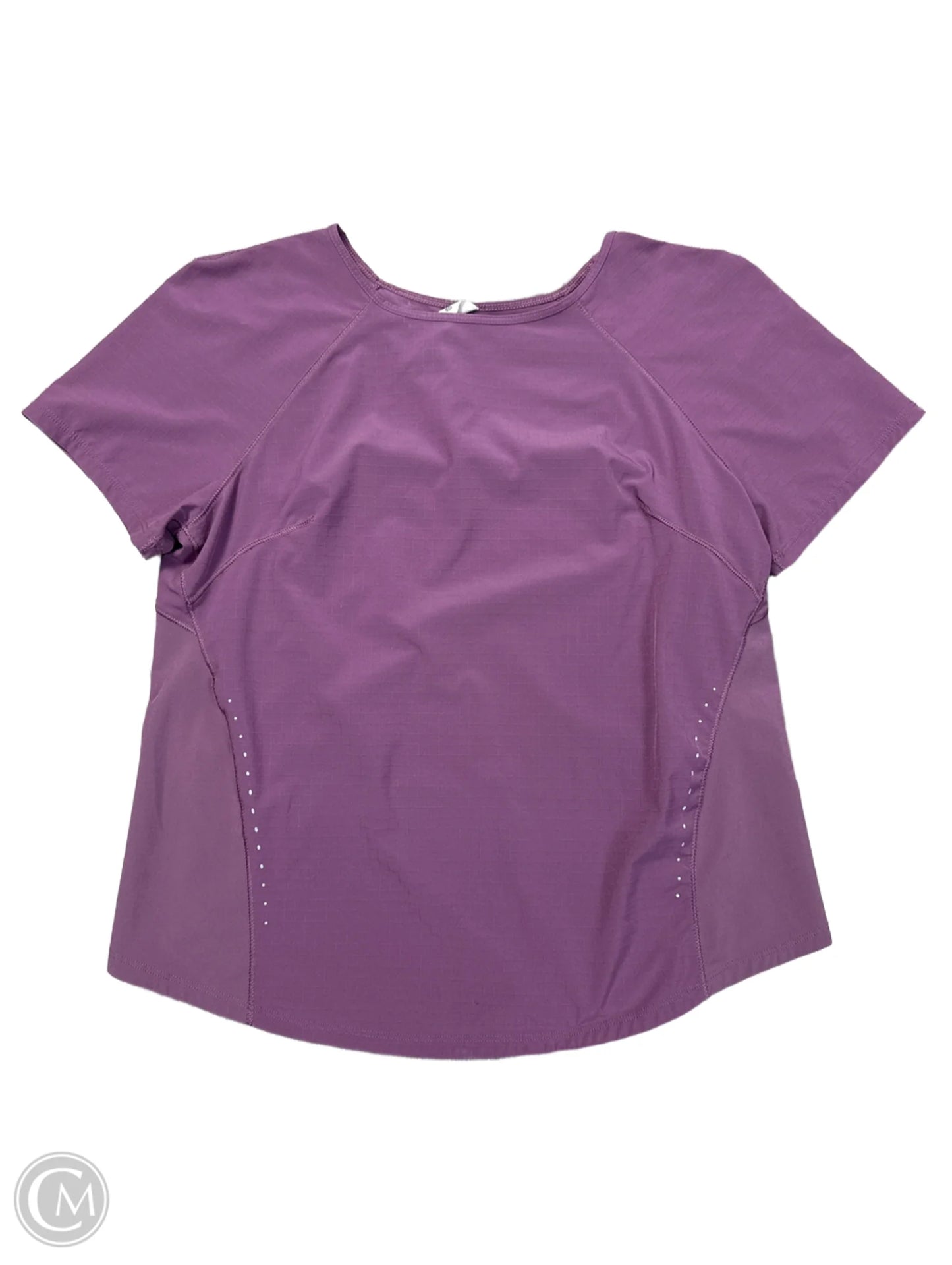 Athletic Top Short Sleeve By Lululemon In Purple, Size: S