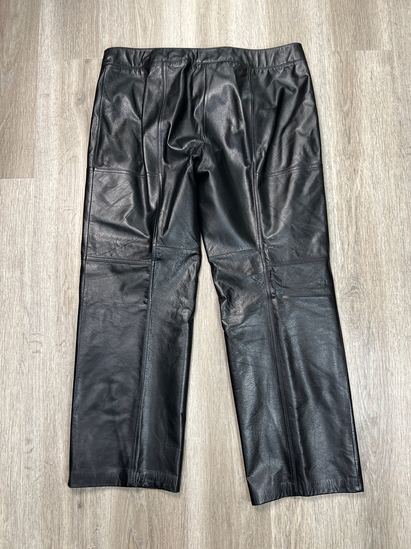 Pants Wide Leg By DANIER LEATHER In Black, Size: Xl