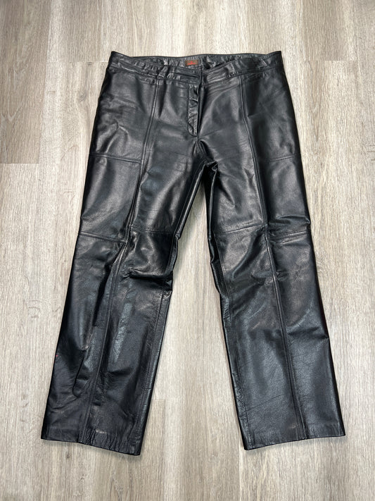 Pants Wide Leg By DANIER LEATHER In Black, Size: Xl