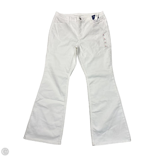 Jeans Flared By Old Navy In White Denim, Size: 16