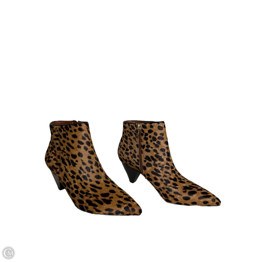 Boots Ankle Heels By Franco Sarto In Leopard Print, Size: 9