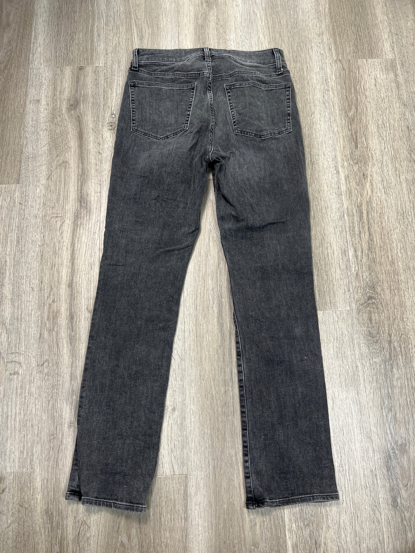 Jeans Straight By Gap In Black Denim, Size: 4