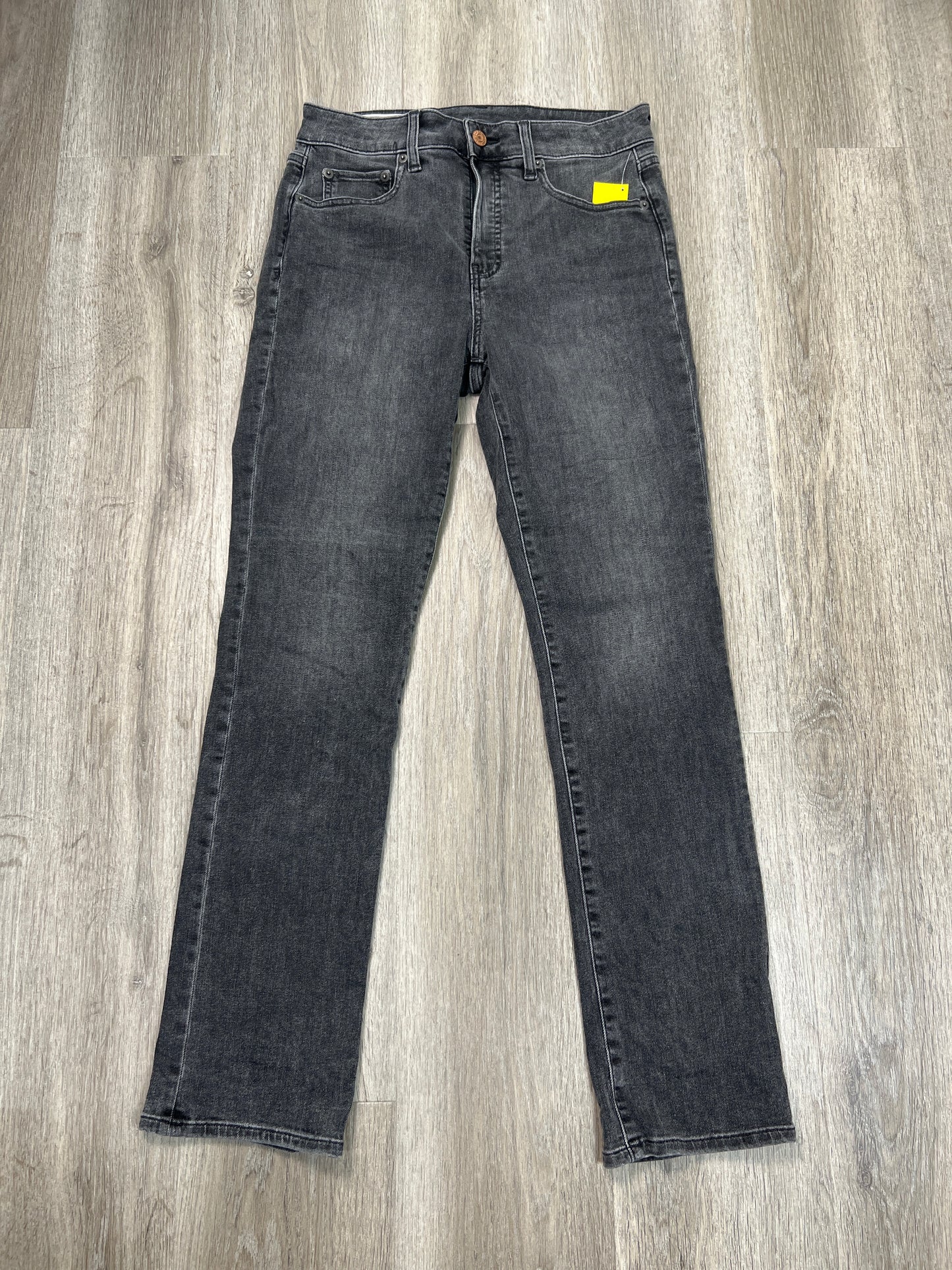 Jeans Straight By Gap In Black Denim, Size: 4