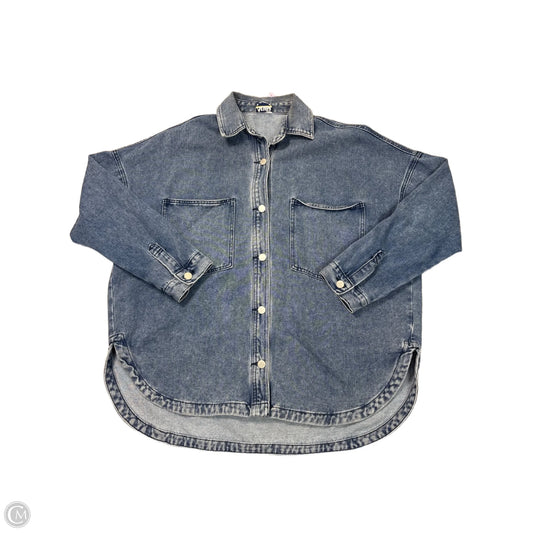 Jacket Denim By Arula In Blue Denim, Size: 2x