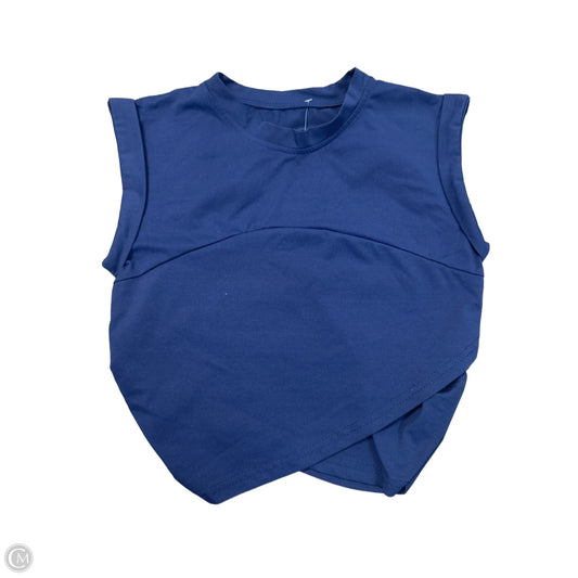 Athletic Top Short Sleeve By Amazon In Blue, Size: M