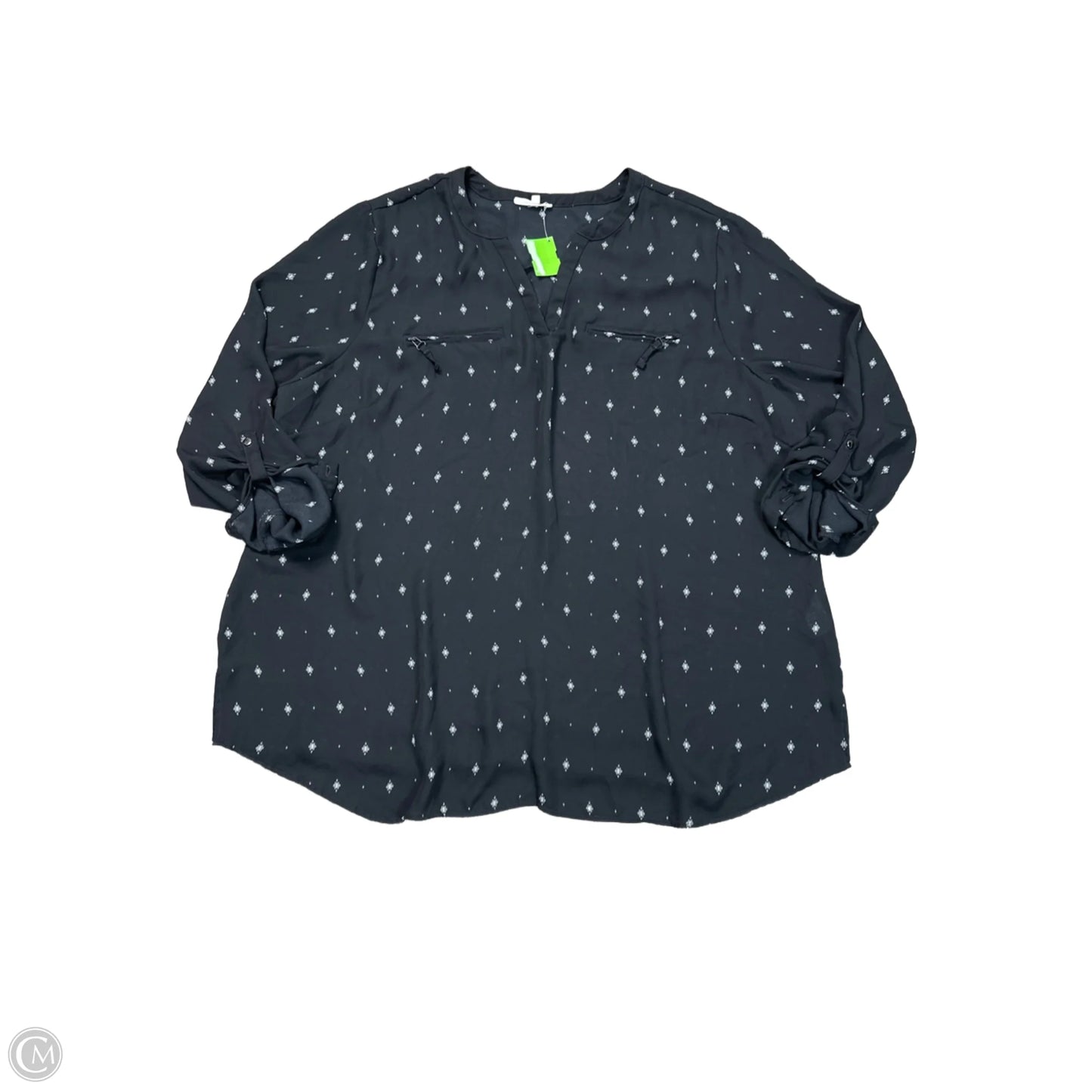 Top Long Sleeve Basic By Maurices In Black, Size: 2x
