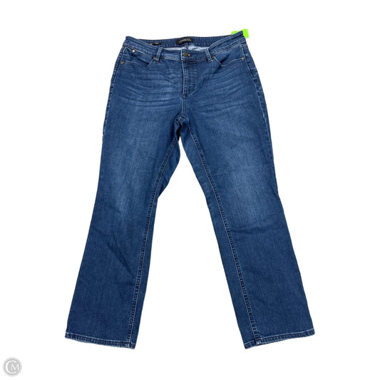 Jeans Straight By Talbots In Blue Denim, Size: 12p
