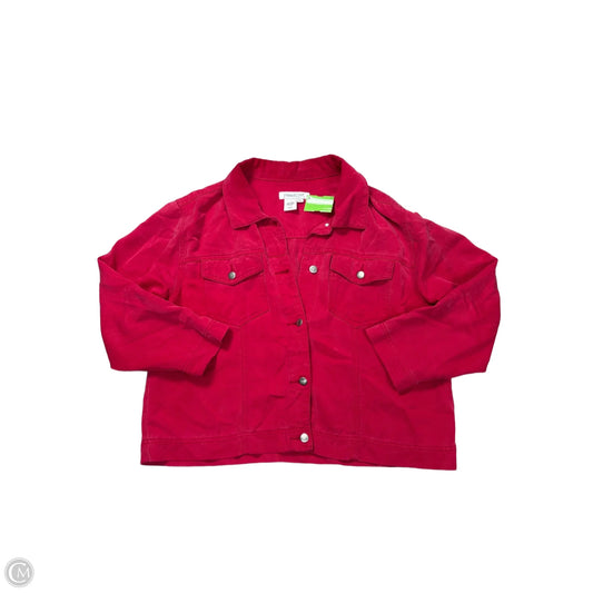 Jacket Shirt By Coldwater Creek In Red, Size: Lp