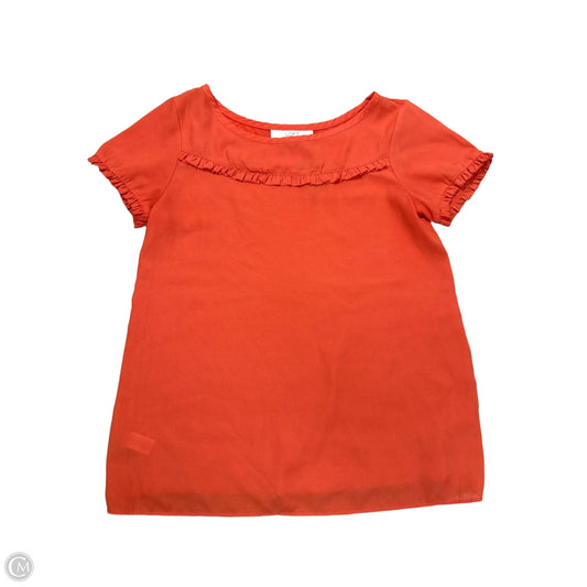Top Short Sleeve Basic By Loft In Orange, Size: Xs