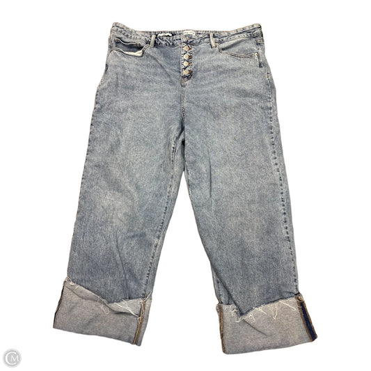 Jeans Straight By Ava & Viv In Blue Denim, Size: 20