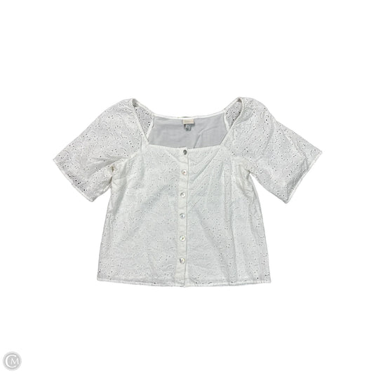 Top Short Sleeve Basic By A New Day In White, Size: S