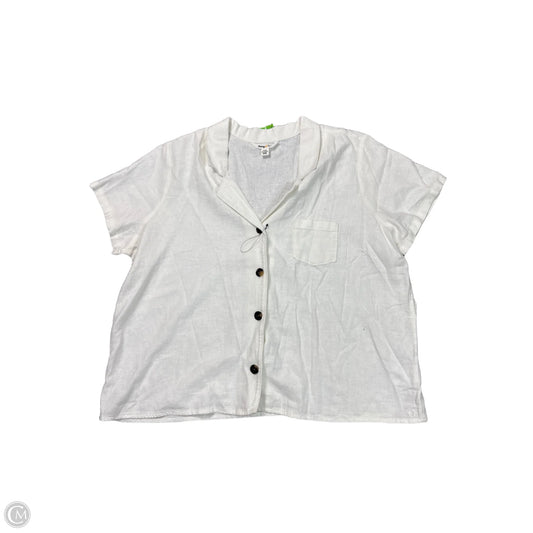 Top Short Sleeve Basic By Hang Ten In White, Size: Xxl