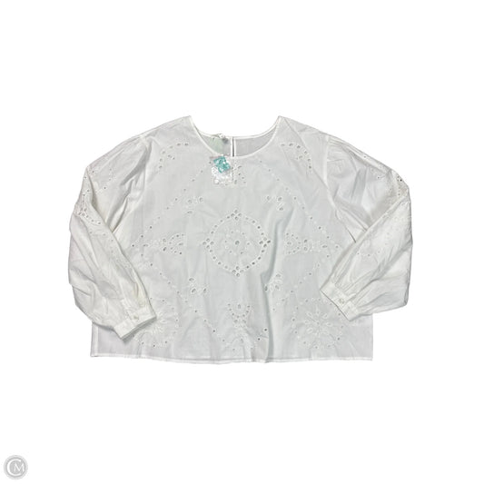 Top Long Sleeve Basic By Maurices In White, Size: 1x