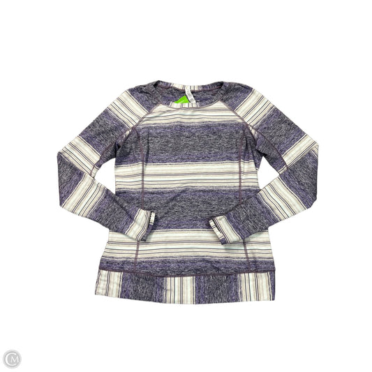 Athletic Top Long Sleeve Crewneck By Lululemon In Purple, Size: L