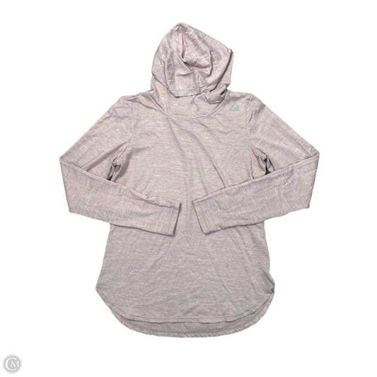 Athletic Top Long Sleeve Hoodie By Reebok In Pink, Size: S