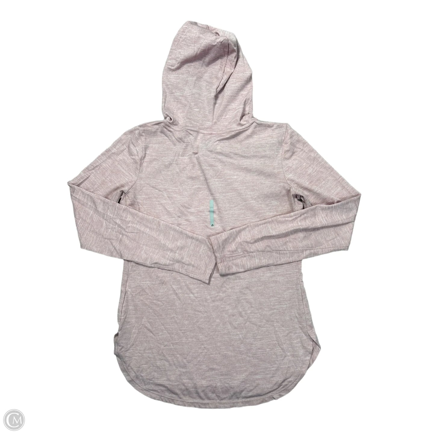 Athletic Top Long Sleeve Hoodie By Reebok In Pink, Size: S