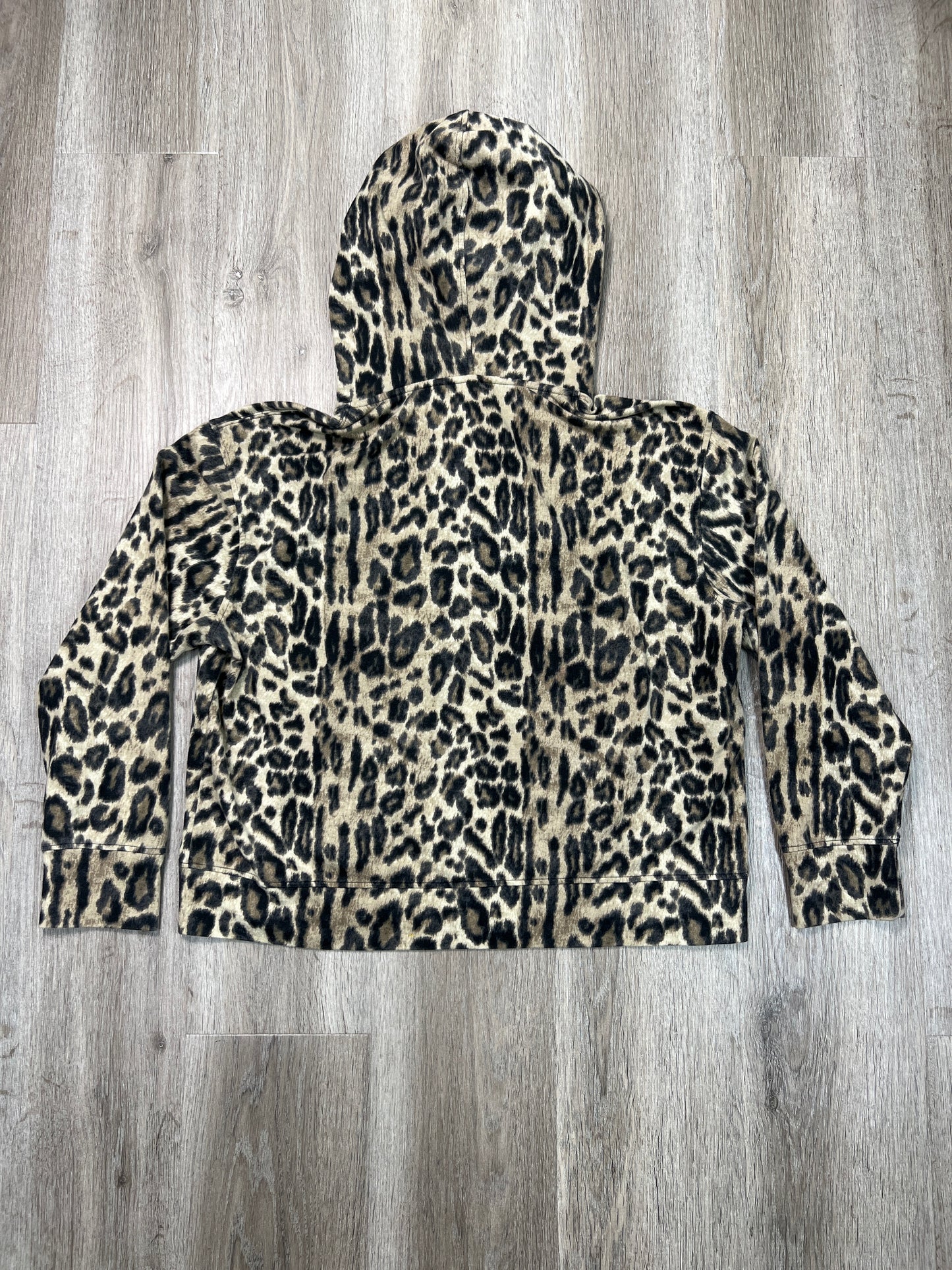 Jacket Fleece By Kenneth Cole In Leopard Print, Size: L