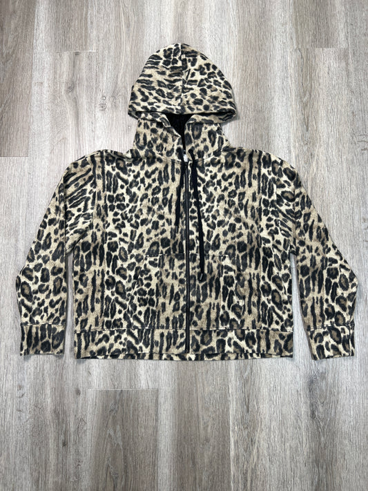 Jacket Fleece By Kenneth Cole In Leopard Print, Size: L