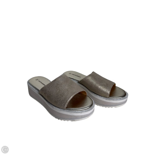 Sandals Heels Platform By Johnston & Murphy In Gold, Size: 7.5
