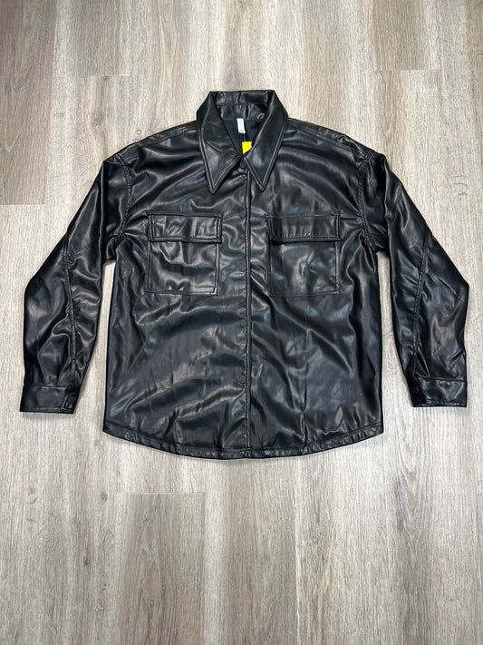 Jacket Shirt By Fabletics In Black, Size: S