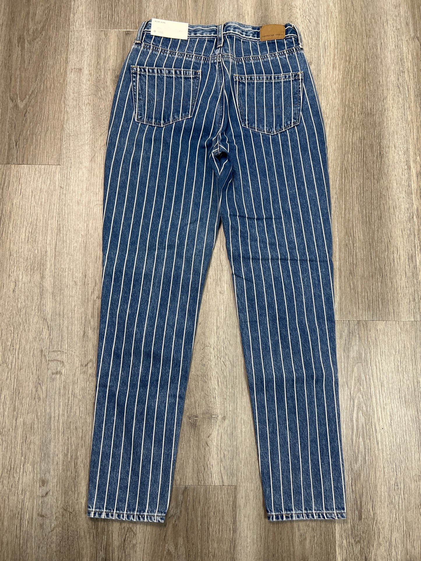 Jeans Straight By American Eagle In Blue Denim, Size: 0