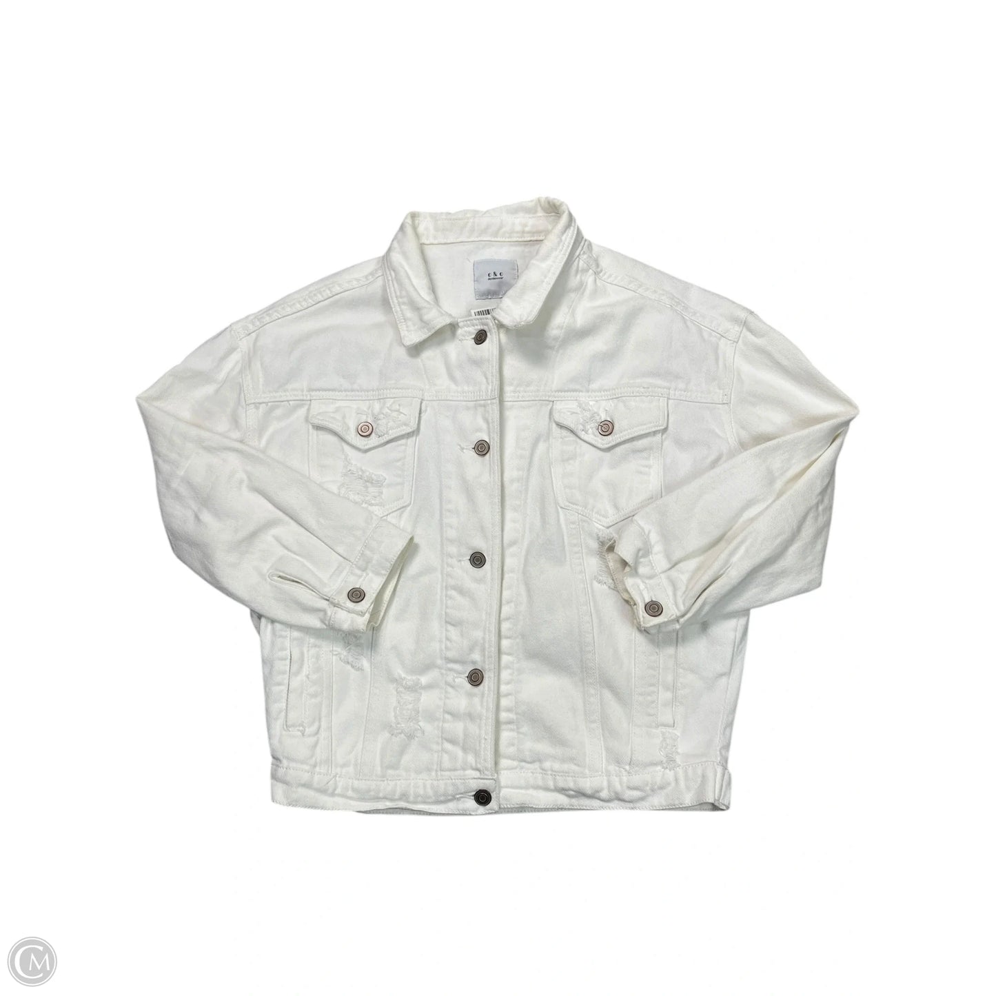Jacket Denim By O&O In White Denim, Size: M