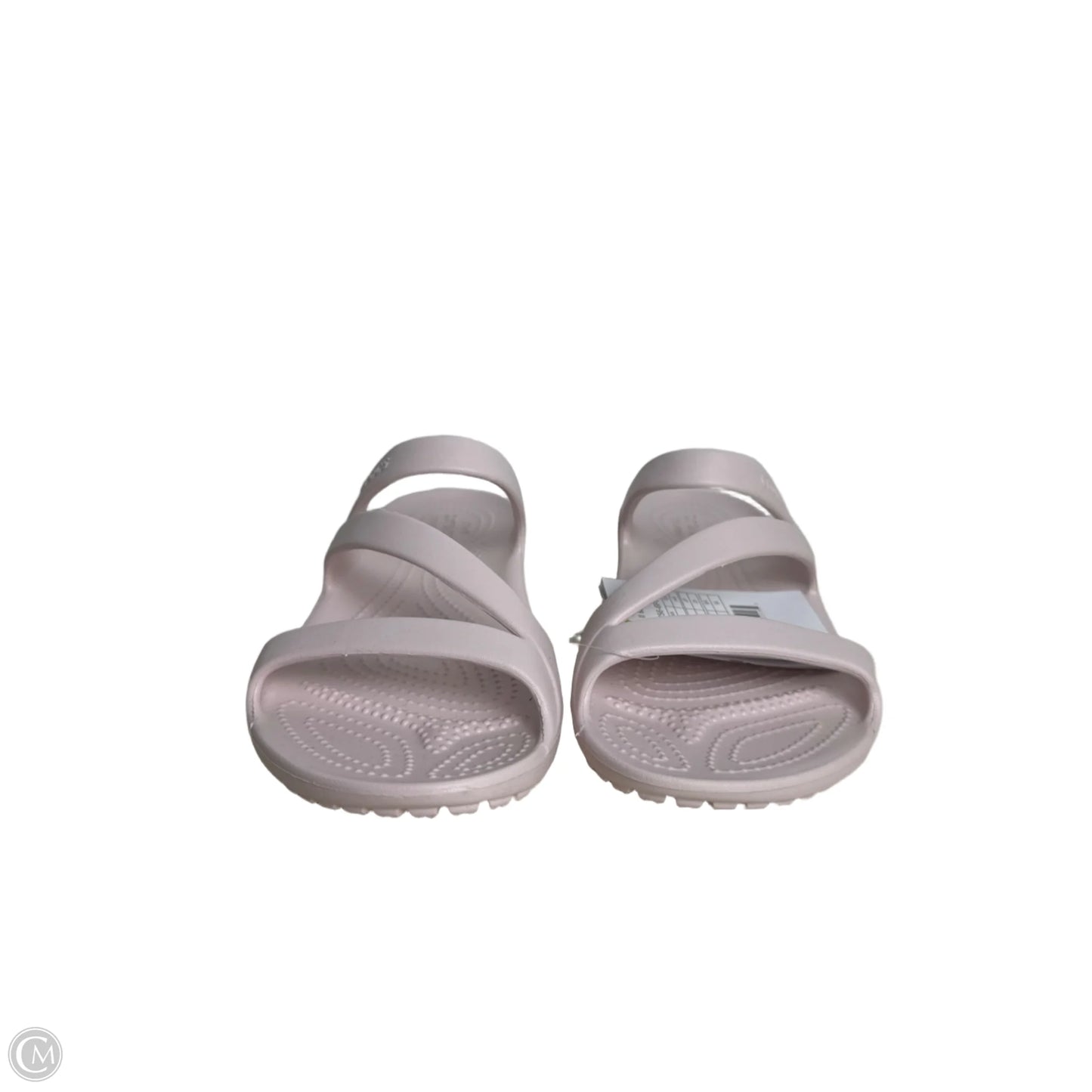 Sandals Flats By Crocs In Pink, Size: 9
