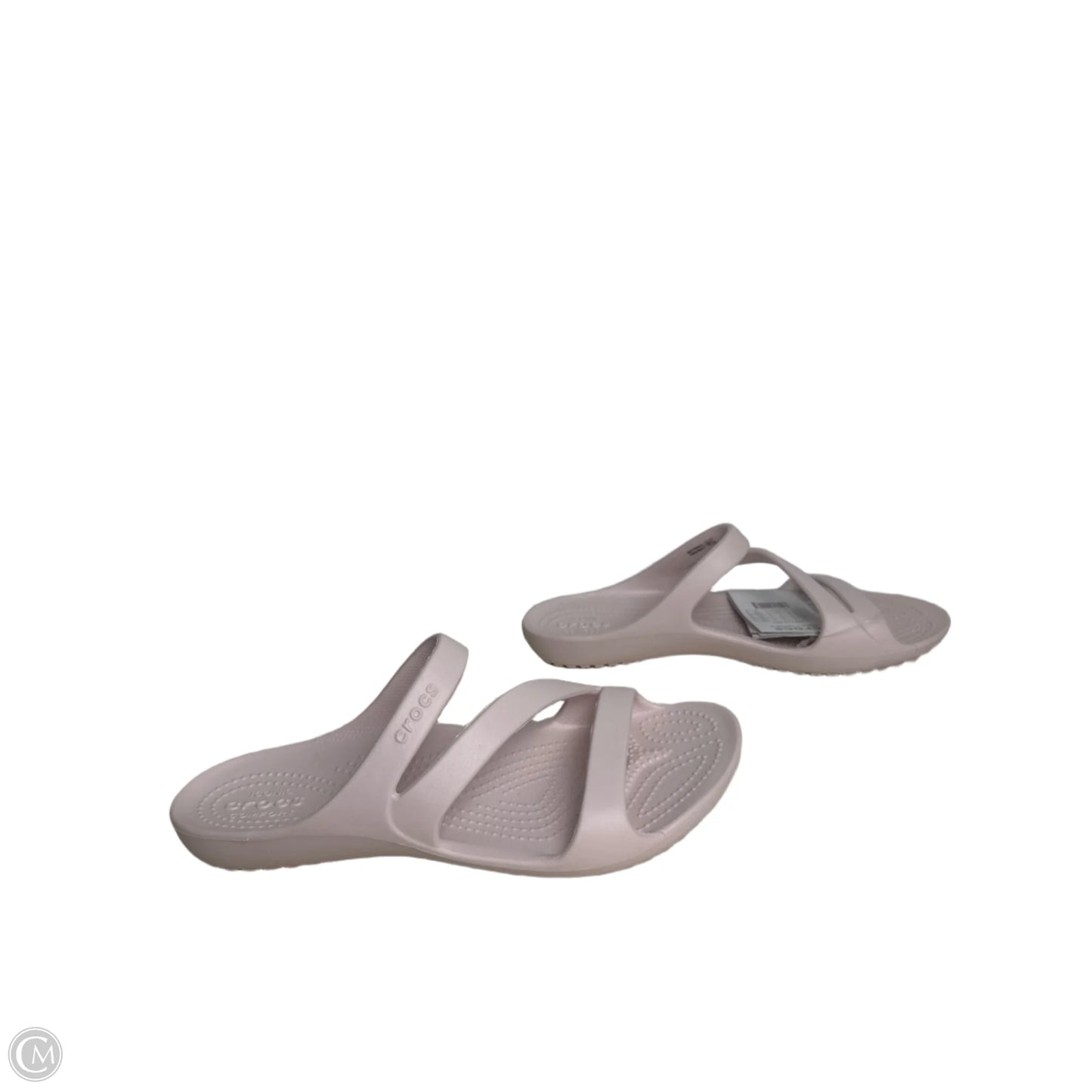 Sandals Flats By Crocs In Pink, Size: 9