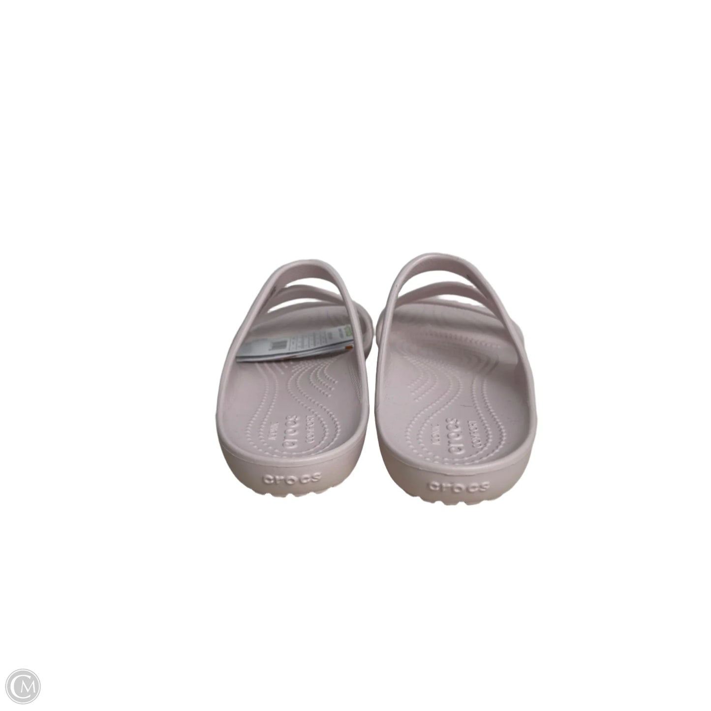 Sandals Flats By Crocs In Pink, Size: 9