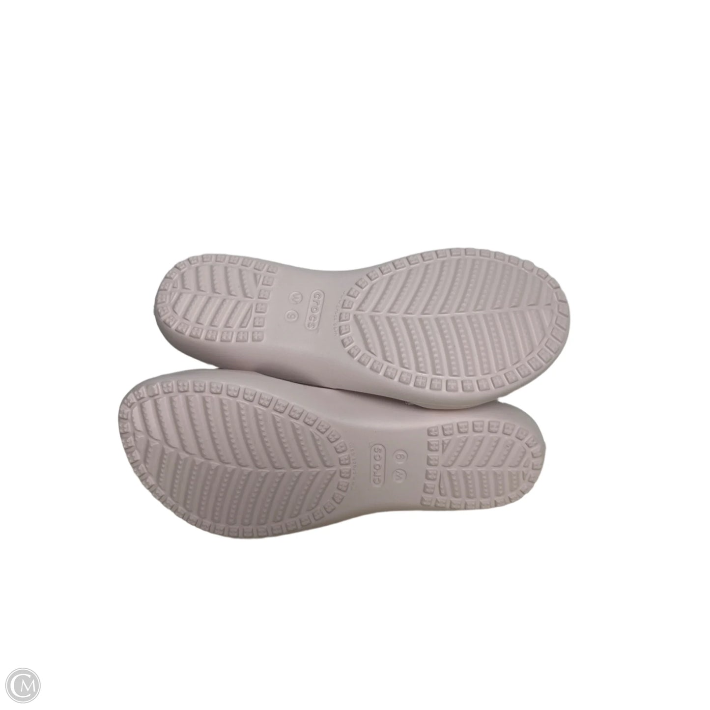 Sandals Flats By Crocs In Pink, Size: 9